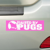 VERHOOGD DOOR DE ZUIVERE Roze Bumpersticker (Op auto)