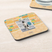 Verhoogd door pinguïns drankjes onderzetter (Linkerzijde)