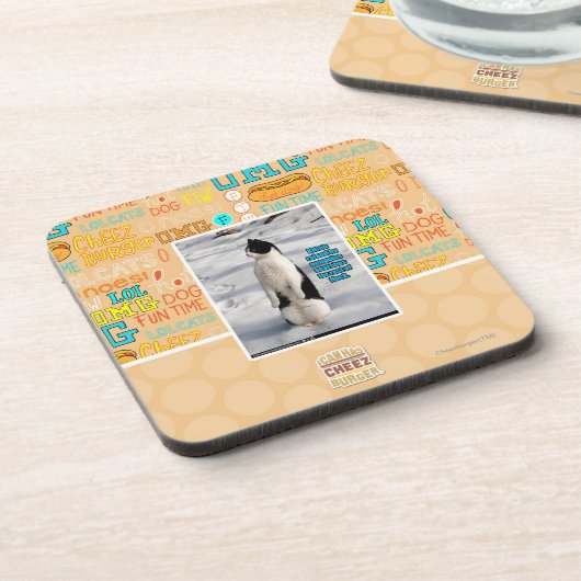 Verhoogd door pinguïns drankjes onderzetter (Linkerzijde)