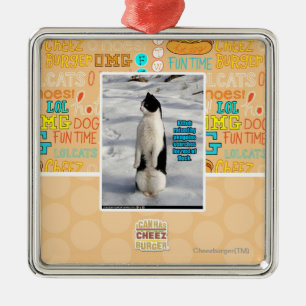 Verhoogd door pinguïns metalen ornament