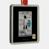 Verhoogd door pinguïns metalen ornament (Rechts)