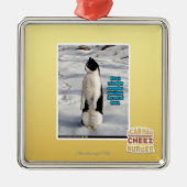 Verhoogd door pinguïns metalen ornament (Voorkant)