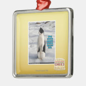 Verhoogd door pinguïns metalen ornament (Links)