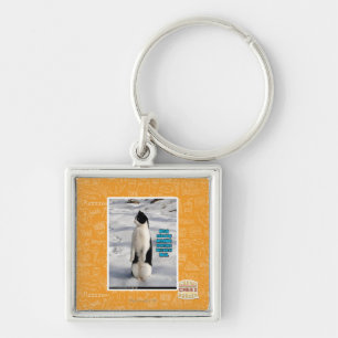 Verhoogd door pinguïns sleutelhanger
