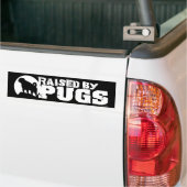 VERHOOGD DOOR POGS Black bumper sticker (Op Truck)