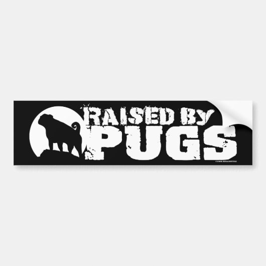 VERHOOGD DOOR POGS Black bumper sticker (Voorkant)