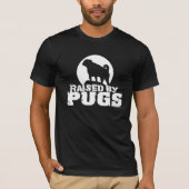 VERHOOGD DOOR PUGS Bella Canvas Donker Shirt (Voorkant)