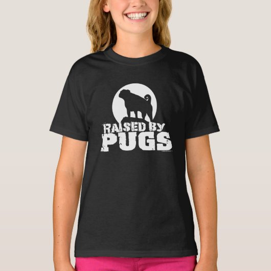 VERHOOGD DOOR PUGS Dark Tee Shirt (Voorkant)