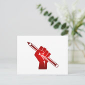 Verhoogd eerste houdpotlood briefkaart (Staand voorkant)