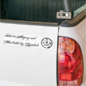 Verhoogd in Allegory en geïllustreerd door symbole Bumpersticker (Op Truck)