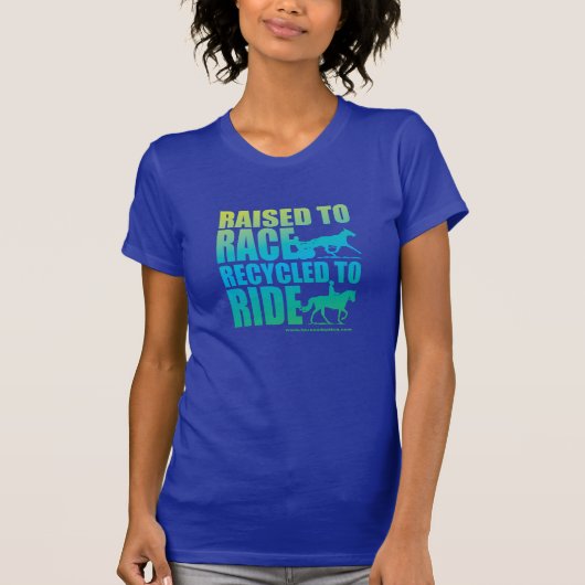 Verhoogd naar ras gerecycled naar Ride T-shirt (Voorkant)