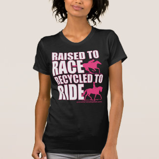Verhoogd om gerecycleerd ras tot gerijpt t-shirt