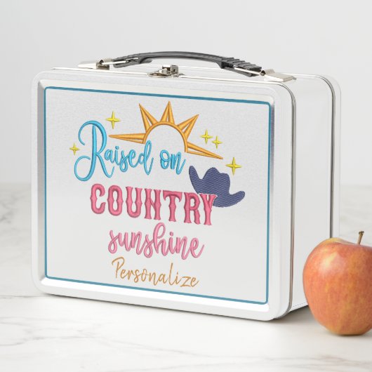 Verhoogd op Country Sunshine Quote Personalized (In situ)