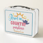 Verhoogd op Country Sunshine Quote Personalized (Achterkant)