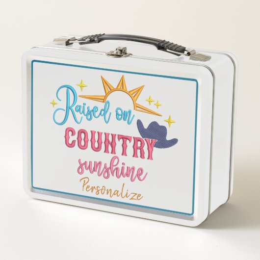 Verhoogd op Country Sunshine Quote Personalized (Voorkant)