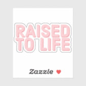 Verhoogd tot levensgeloof en Jezus Sticker (Vel)