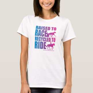 Verhoogd tot rafelrecycling tot rijstrook t-shirt
