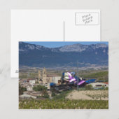 Verhoogd uitzicht en Hotel Marques de Riscal Briefkaart (Voorkant / Achterkant)