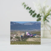 Verhoogd uitzicht en Hotel Marques de Riscal Briefkaart (Staand voorkant)