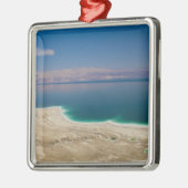 Verhoogd uitzicht op de Dode Zee Metalen Ornament (Links)