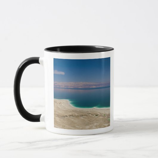 Verhoogd uitzicht op de Dode Zee Mok (Links)