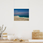 Verhoogd uitzicht op de Dode Zee Poster (Keuken)
