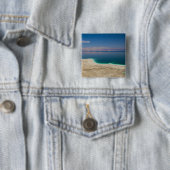 Verhoogd uitzicht op de Dode Zee Vierkante Button 5,1 Cm (In situ)