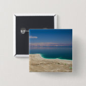 Verhoogd uitzicht op de Dode Zee Vierkante Button 5,1 Cm (Voorkant /achterkant)