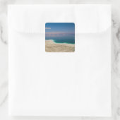 Verhoogd uitzicht op de Dode Zee Vierkante Sticker (Tas)