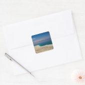 Verhoogd uitzicht op de Dode Zee Vierkante Sticker (Envelop)