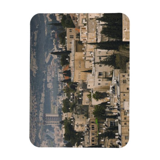 Verhoogd uitzicht van de stad Jerusalem YMCA-toren Magneet (Verticaal)