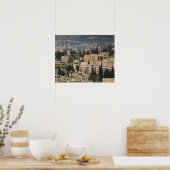 Verhoogd uitzicht van de stad Jerusalem YMCA-toren Poster (Keuken)