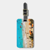 Verhoogd Uitzicht van de Waikiki-strand, Honolulu Bagagelabel (Voorkant verticaal)