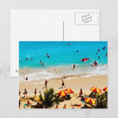 Verhoogd Uitzicht van de Waikiki-strand, Honolulu Briefkaart (Voorkant / Achterkant)