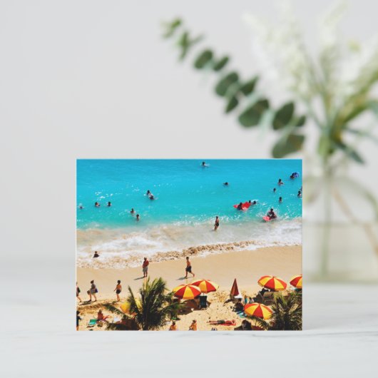 Verhoogd Uitzicht van de Waikiki-strand, Honolulu Briefkaart (Staand voorkant)