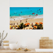 Verhoogd Uitzicht van de Waikiki-strand, Honolulu Poster (Keuken)