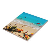 Verhoogd Uitzicht van de Waikiki-strand, Honolulu Tegeltje (Zijkant)