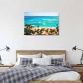 verhoogd Uitzicht van de waikikikikikikikikikikiki Canvas Afdruk (Insitu (Slaapkamer))