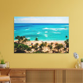 verhoogd Uitzicht van de waikikikikikikikikikikiki Canvas Afdruk (Insitu (Woonkamer))