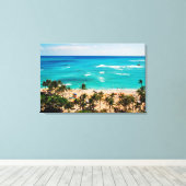 verhoogd Uitzicht van de waikikikikikikikikikikiki Canvas Afdruk (Insitu (Houten vloer))