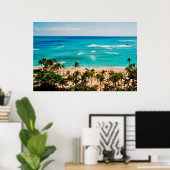 verhoogd Uitzicht van de waikikikikikikikikikikiki Poster (Thuiskantoor)