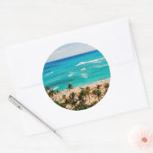 verhoogd Uitzicht van de waikikikikikikikikikikiki Ronde Sticker (Envelop)