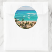 verhoogd Uitzicht van de waikikikikikikikikikikiki Ronde Sticker (Tas)