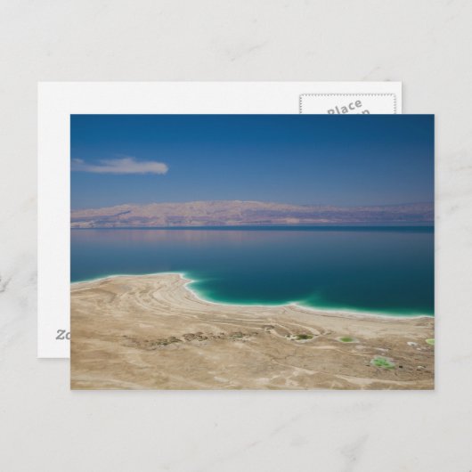 Verhoogd uitzicht van het dode Zee Briefkaart (Voorkant / Achterkant)