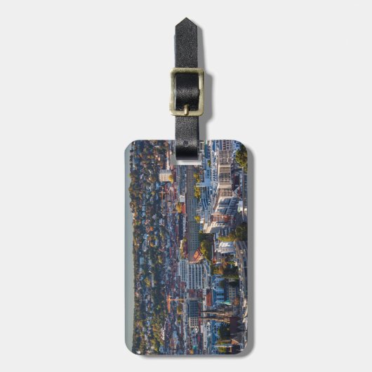 Verhoogd Uitzicht van Stuttgart Bagagelabel (Voorkant verticaal)