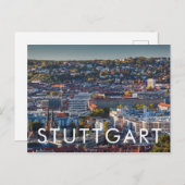 Verhoogd Uitzicht van Stuttgart Briefkaart (Voorkant / Achterkant)