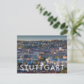 Verhoogd Uitzicht van Stuttgart Briefkaart (Staand voorkant)