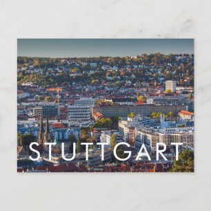 Verhoogd Uitzicht van Stuttgart Briefkaart
