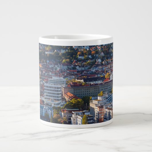 Verhoogd Uitzicht van Stuttgart Grote Koffiekop (Voorkant)