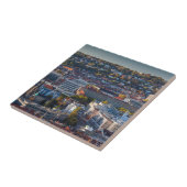 Verhoogd Uitzicht van Stuttgart Tegeltje (Zijkant)